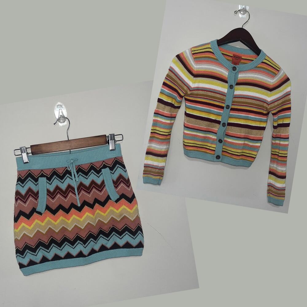 Missoni for Target Girls Button up Cardigan and Matching Skirt Set Medium (0918)